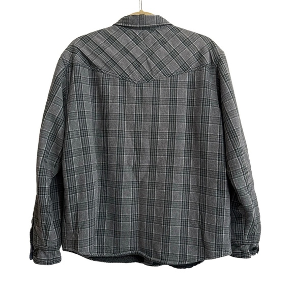 Cody James fleece lined Mens Medium Plaid ButtonUp Long Sleeves Pockets Western - Picture 6 of 6
